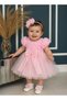 Rose Pink Special Occasion Baby Dress Birthday Dress - 2