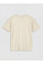 Nevavm Oval Collar Letter Printed Boys' T-Shirt with Difference - 4