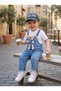 Baby Boy Denim Salopet Jumpsuit with Teddy Bear Premium Comfortable Daily Stylish Jumpsuit for Holidays - 5