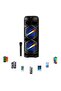 Portable Super Bass Bluetooth Party Speaker with LED Lights, Wireless Mic, Remote Control - 4