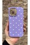 iPhone 15 Pro Max Compatible White Heart Patterned Silicone Shock-Absorbing Classic Protective Rubber Case - 2