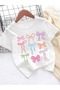 Ribbon Printed Crew Neck 100% Cotton Short Sleeve Kids and Teenagers T-Shirt
