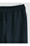 Navy Blue Comfortable Fit Printed Men's Tracksuit Bottoms - 5
