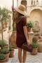 Diana Knitted Detailed Hand and Shoulder Bag with Magnet Closure, Burgundy - 4