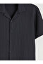 Anthracite Regular Fit Resort Collar Men's Shirt - 6