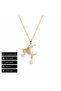 Moon Figured Pearl Detailed 316L Steel Necklace Gift Option