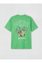Green Crew Neck Printed Men's T-Shirt - 3