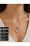 Star Detailed Heart Figured 316L Stainless Steel Necklace Gift