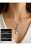 Butterfly Figured Stone Detailed 316L Stainless Steel Necklace Gift