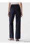 Navy Blue Straight Fit Women's Jean Trousers - 4