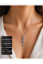 Moon Star Stone Necklace Silver Color Chain Women's Gift