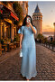 Lined Luna Gold Button Detailed Knitwear Dress - 2