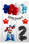 Robot Car Set - Transformers Car Man's Day Set - Transformers Balloon Blue Red Balloon 1 Year Old