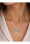 Gift Infinity Figured 316L Stainless Steel Silver Color Women Necklace - 2