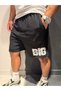 Big Dream Printed Sports Shorts Black Simple and Stylish Summer Bomb