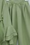 Cuff Sleeves, Flared Wide Leg Pants, Belted Jacquard Gofre Suit - Pistachio Green - 5