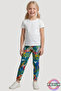 Patterned Kids' Leggings - Tropical Patterned Soft, Stretchy, Comfortable Cotton Sweat-Wicking Girls' Leggings - 3