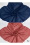 2-Piece Flamed Cotton Scarf, Usable in 4 Seasons, 100X100 Cm, Blue, Lilac and Dusty Rose Colored Scarf