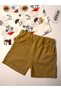 Baby Boy Hawaiian Linen Shirt Shorts Set Beige - 3
