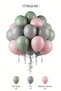 Gray Mold Green Balloon Set 17 Pieces Adult Birthday Decoration Party Decoration