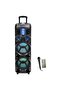 Portable Bluetooth Party Speaker with RGB Lights, Mic, Remote, USB, AUX, FM, Trolley Handle - 3