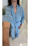 Zensia Blue Tencel Shirt Pants Set