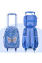 17” Trolley School Bag 5-in-1 with Wheels – Backpack, Lunch Bag, Water Bottle, Lunch Box & Pencil Case, Blue - 3