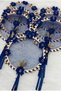 Navy Blue Bridal Bridesmaid Tambourine, Sparkling Sequins, Shiny Stones and Flower Decorations, Wedding Henna Bride Circumcision Party Decoration 1 Piece - 3