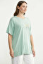 Floral Print Crew Neck T-Shirt - Green - 3