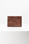 Owpi Crocodile Leather Minimal Unisex Card Holder Brown - 2