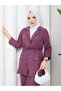 Women's Waist Tie-Detail Pants Set - 4