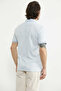 Polo Neck T-Shirt with Pockets - Blue - 5