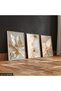 Elegant Flowers 3 Pieces Wooden Framed Painting Act - 3