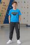Armikids Boys' New Season Printed T-Shirt Ribbed-Elastic Bottom-Top Set