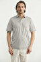 Polo Collar Pocket Short Sleeve T-Shirt - Stone - 2