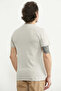 Printed Basic Short Sleeve T-Shirt - Stone - 4