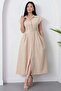 Shirt Collar Buttoned Belted Dress Grs3953 - 5