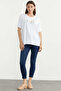 Floral Print Crew Neck T-Shirt - White