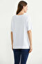 Floral Print Crew Neck T-Shirt - White - 5