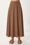 Tie-Detail Modal Blouse Skirt Set Lgx0008 Brown - 2