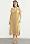 Striped Marine Midi Dress - Mustard - 2