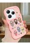 Infinix Hot 40 Pro Compatible Shockproof Simple Pink Silicone Phone Case Labubu Pattern