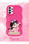 Samsung Galaxy A23 Compatible Shockproof Simple Red Silicone Phone Case Cute Girl Pattern - 2