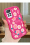 Redmi Note 11 Pro 5g Compatible Shockproof Simple Red Silicone Phone Case Cover Flower Pattern