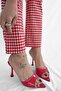 Alora Red Patent Leather Women's Heeled Slippers - 5