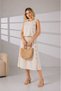 Buttoned Sleeveless Blouse/Elastic Waist Skirt Aerobin Set