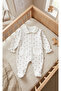Baby Girl Jumpsuit with Rose Pattern and Pocket, Comes with Gloves