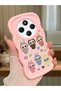 Redmi 14C Compatible Shockproof Simple Pink Silicone Phone Case Labubu Pattern