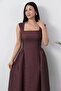 Square Neck Tie Back Polka Dot Dress Grs3950 - 2