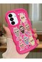 Samsung Galaxy A17 Compatible Shockproof Simple Red Silicone Phone Case Labubu Pattern
